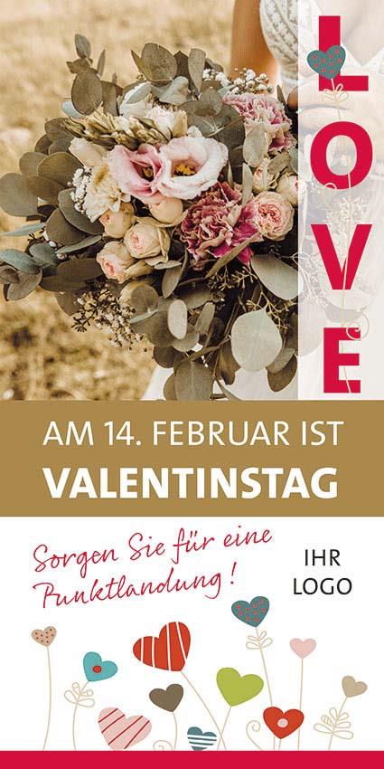 ekaflor Valentinstag POS-Banner inkl. Druck