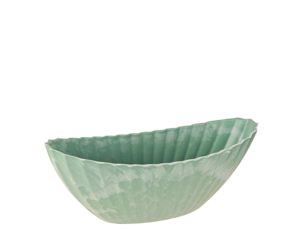 Schiffchen Rille KARA mint Plastik L24cm