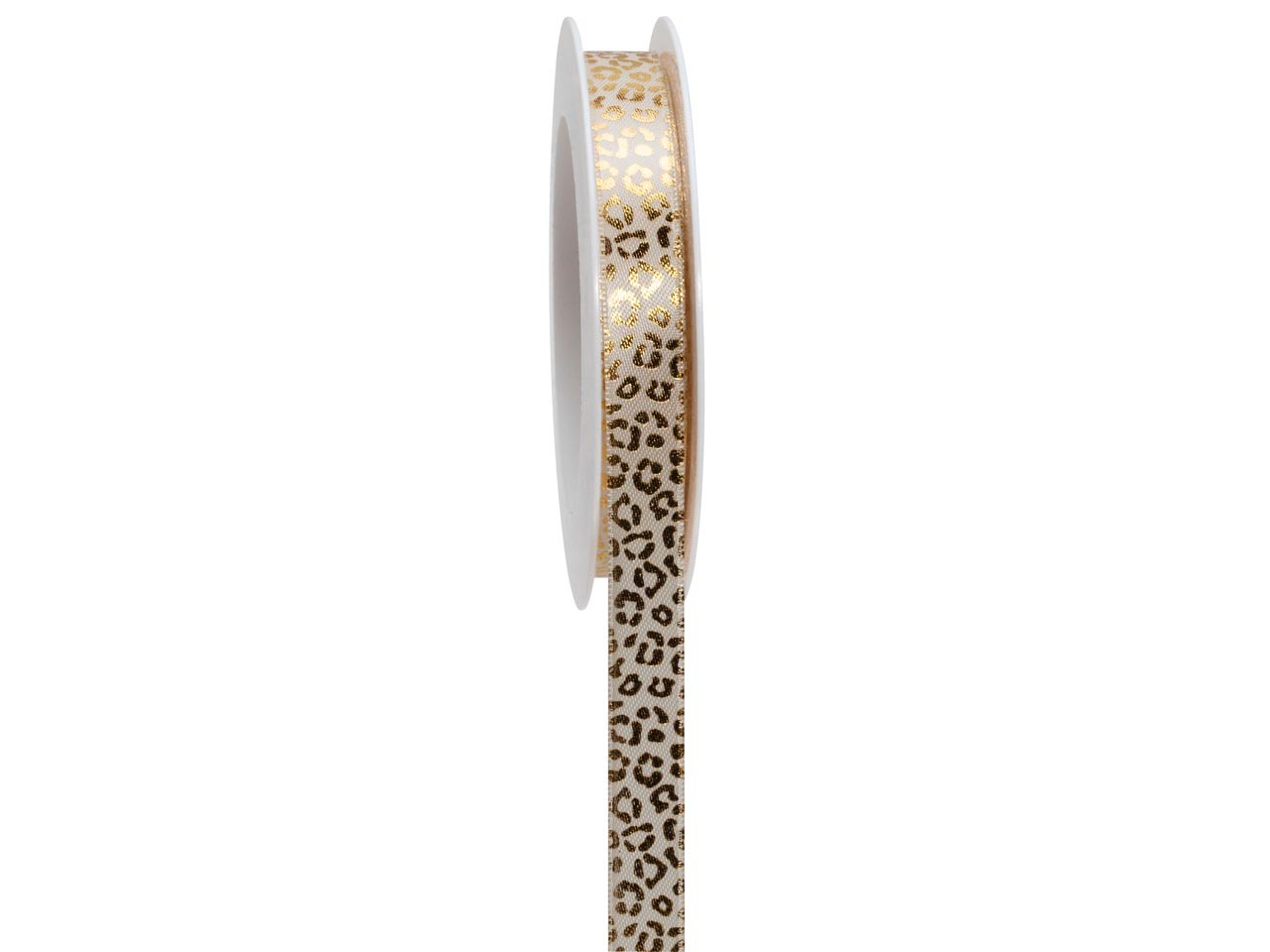 Band Leoprint 15 mm 18 Meter creme/gold 021/15