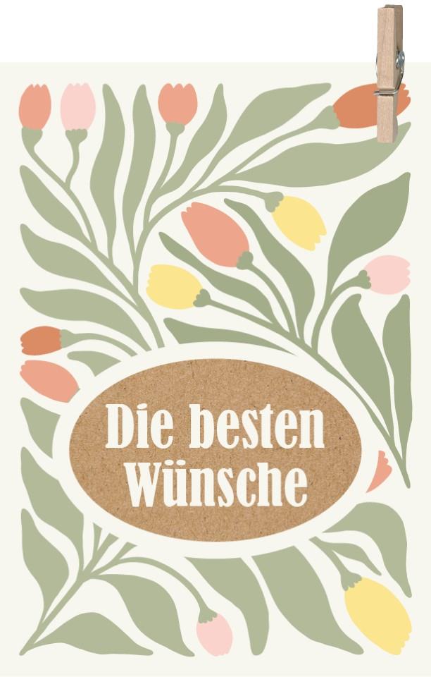 Minikarten Die besten Wünsche 7,5x5 cm