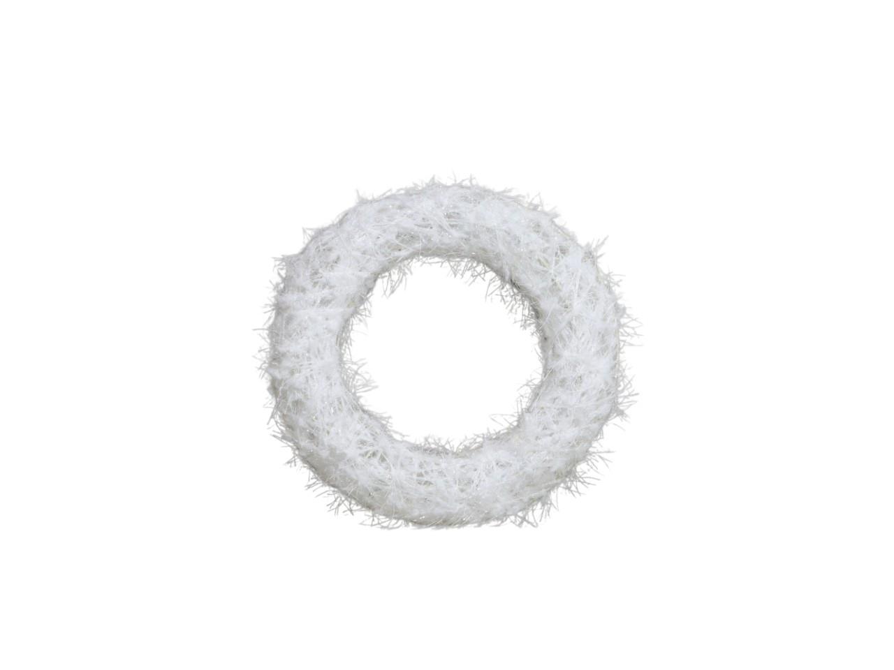 Kranz Wolle weiß m. Glitzereffekt D23cm