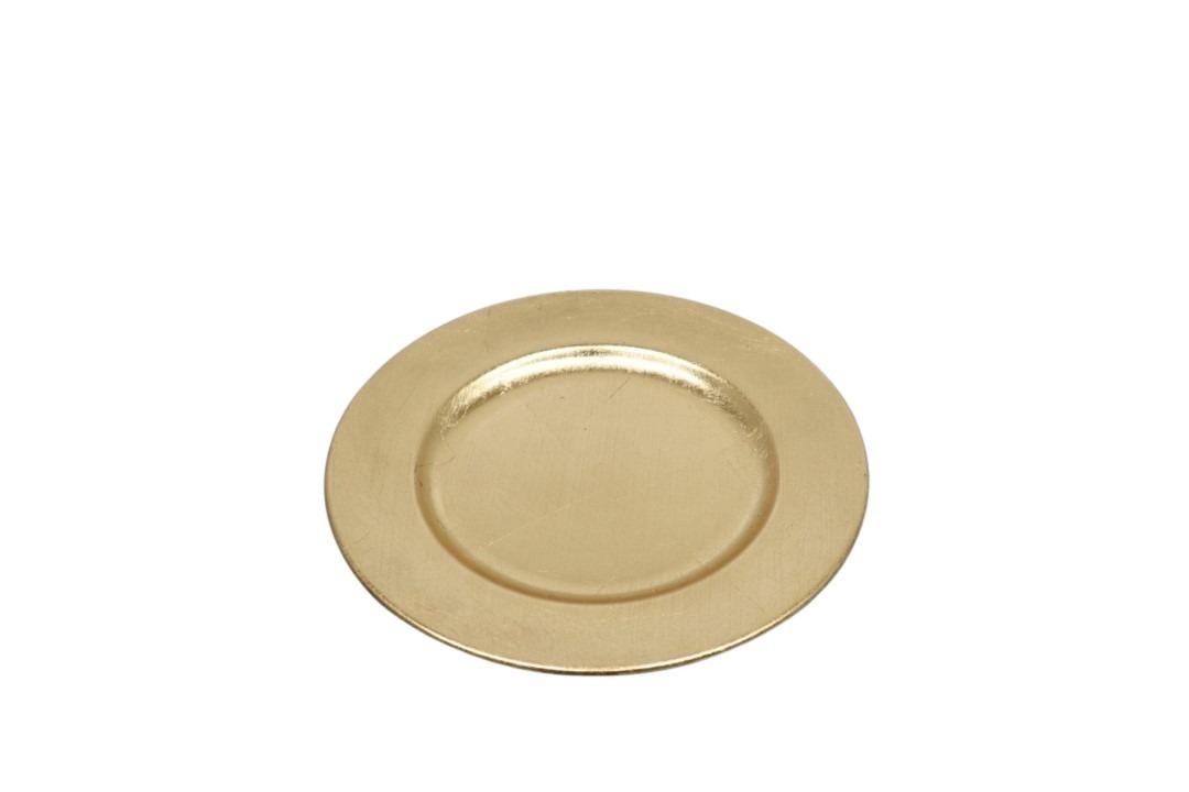 Teller KARA Plastik gold D17cm