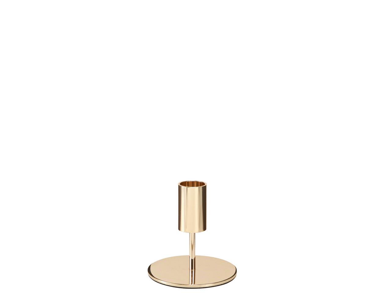 Stabkerzenhalter Metall gold Höhe 10cm (für Kerze D 21 mm)