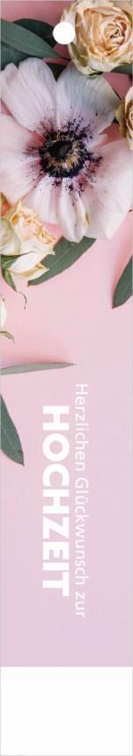 Geschenkkärtchen Herzl.Glückwunsch zur Hochezit 3x15 cm