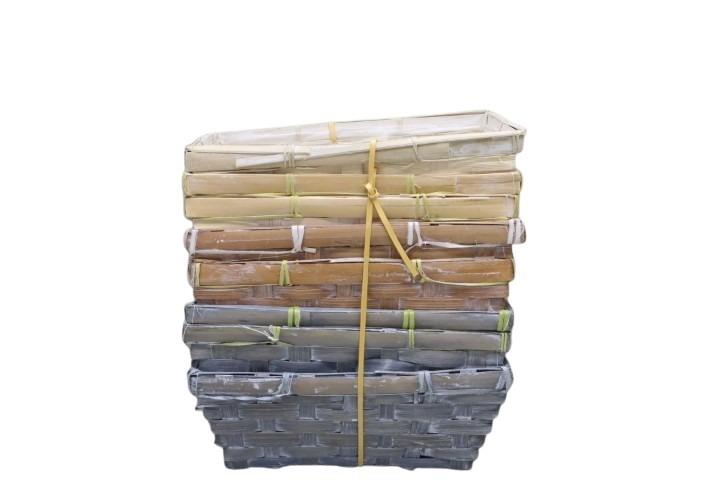 Bambuskorb L20cm rechteck naturmix