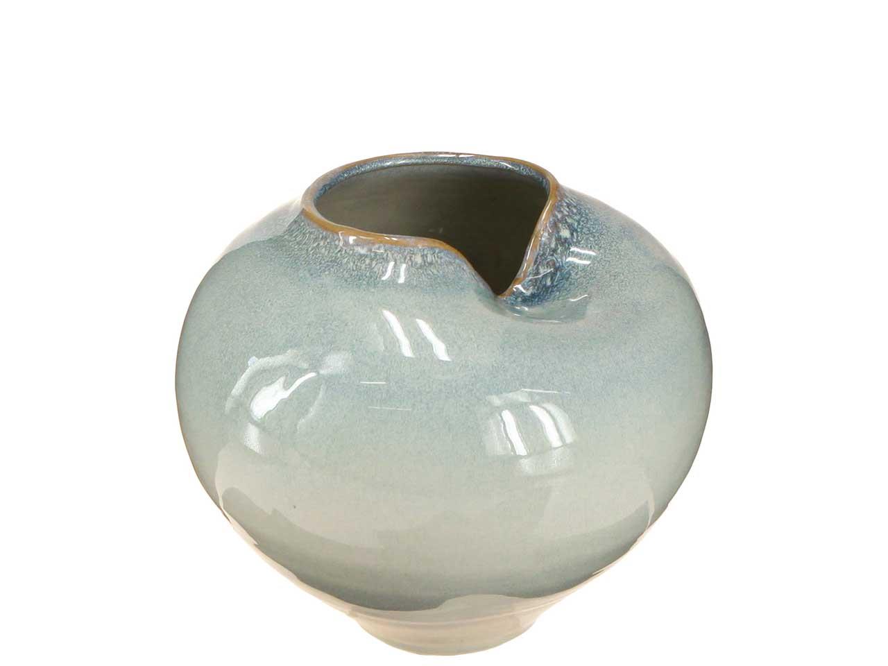 Vase Kugelform Keramik azur D23cm