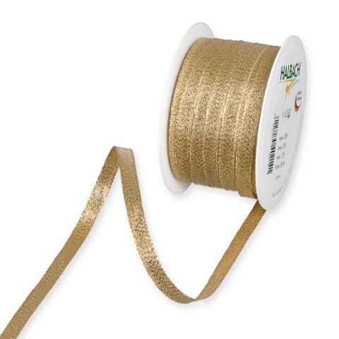 Weihnachtsband 10 mm 50 Meter gold 311