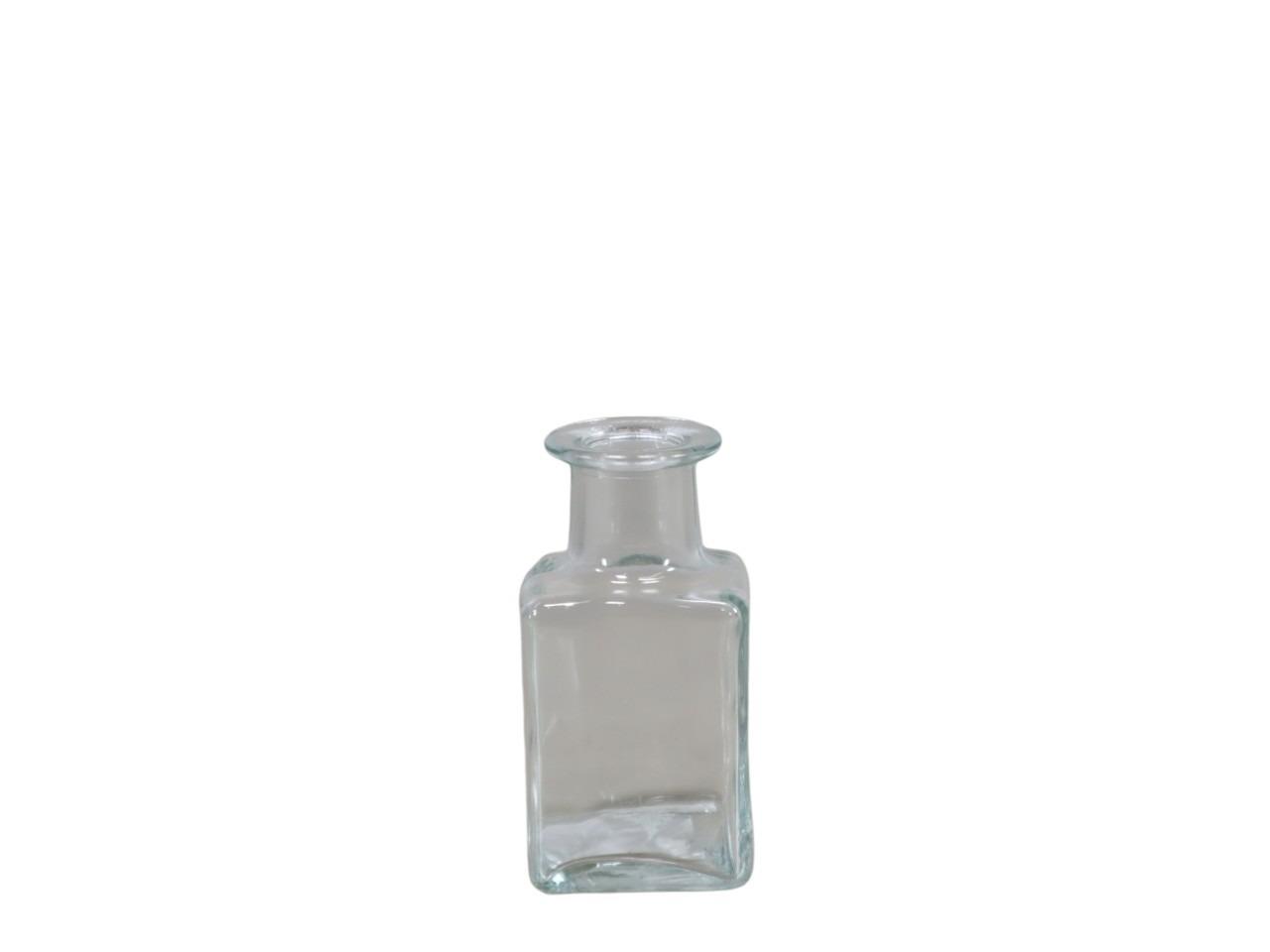 Flasche rechteckig D5x4cm Glas klar H10,5cm