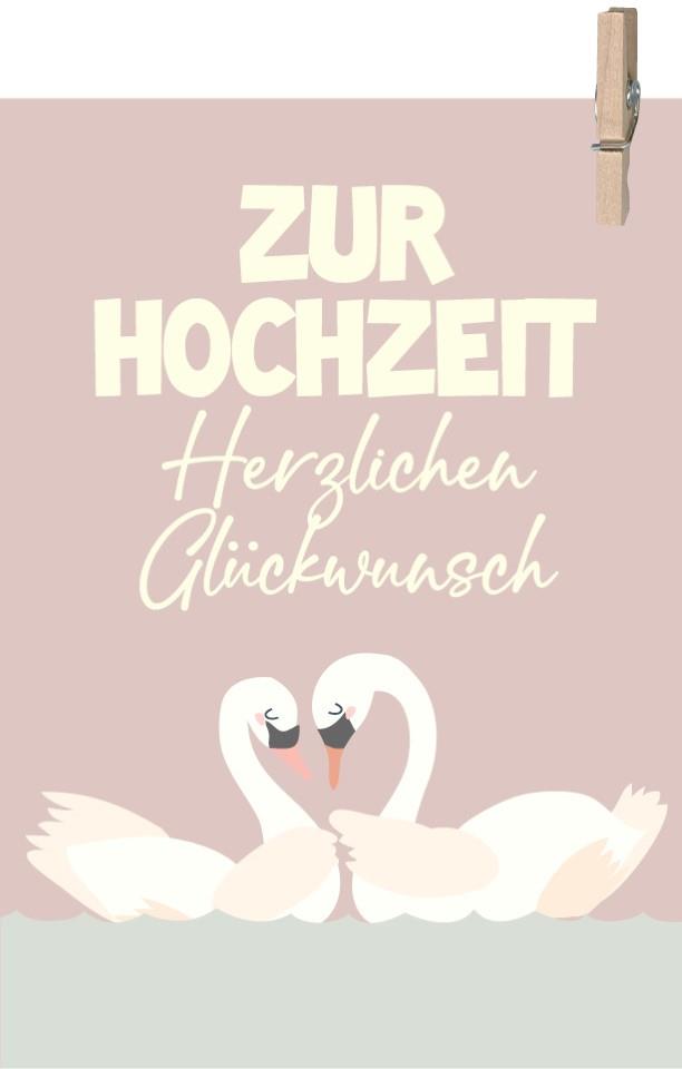 Minikarten Zur Hochzeit Herzlichen Glückwunsch 7,5x5 cm