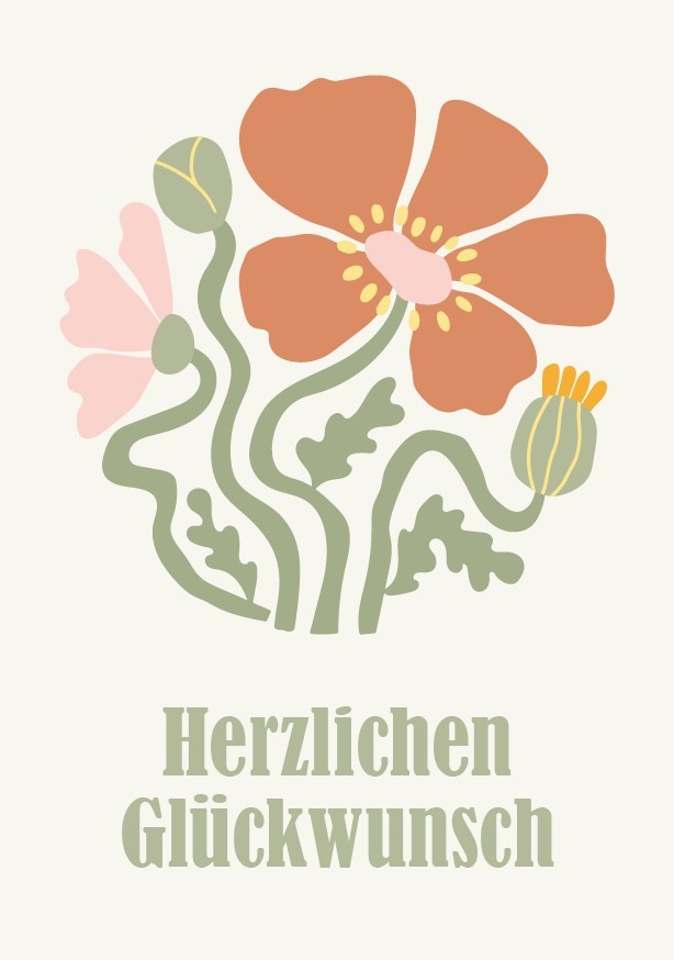 Minikarten Herzlichen Glückwunsch 7,5x5 cm