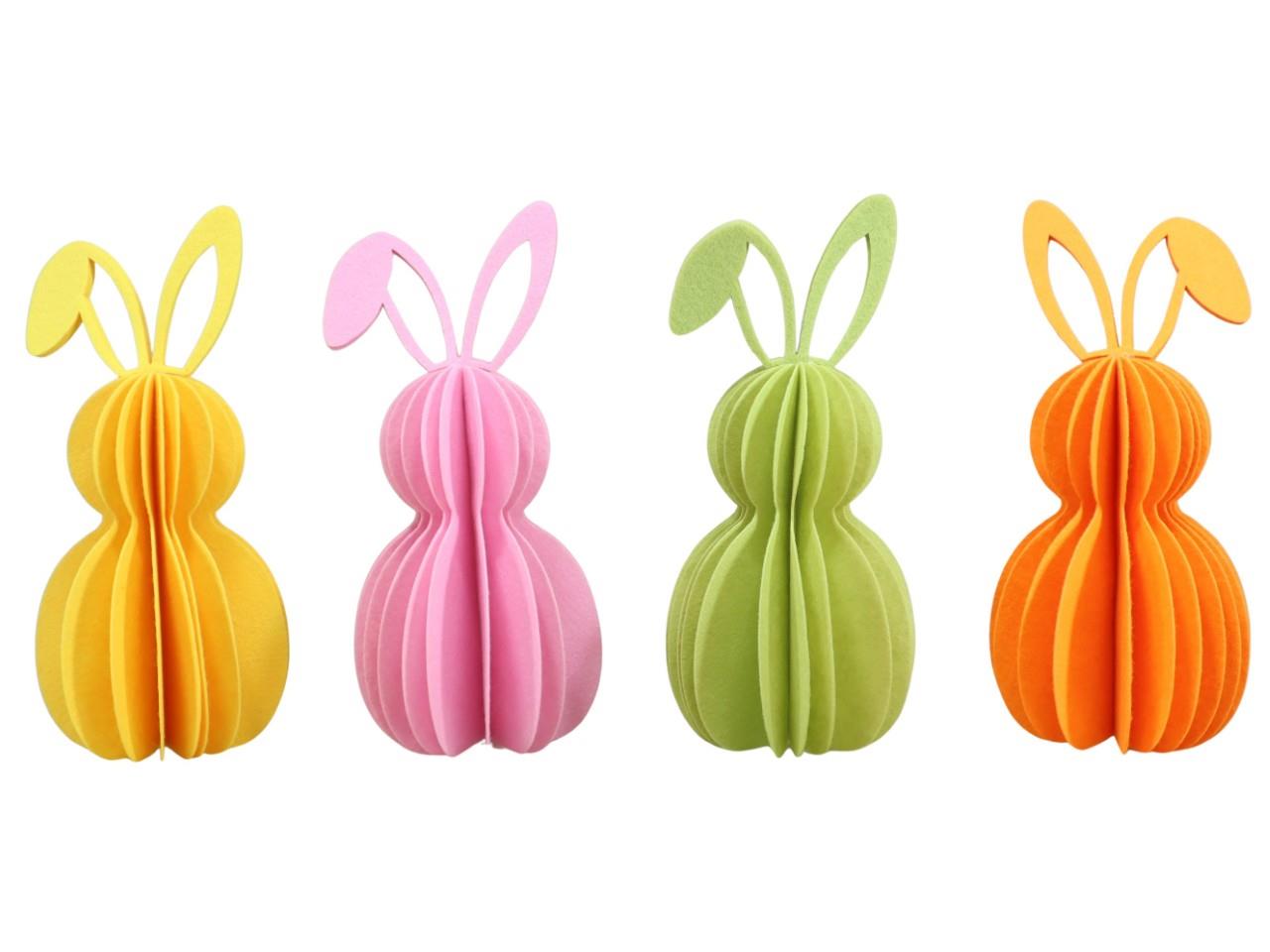 Hase stehend Filz farbmix H25cm