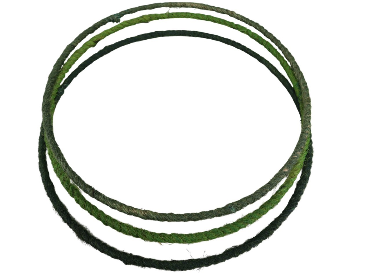 Jute-Dekoring dunkelgrün/grün/hellgrün D30cm