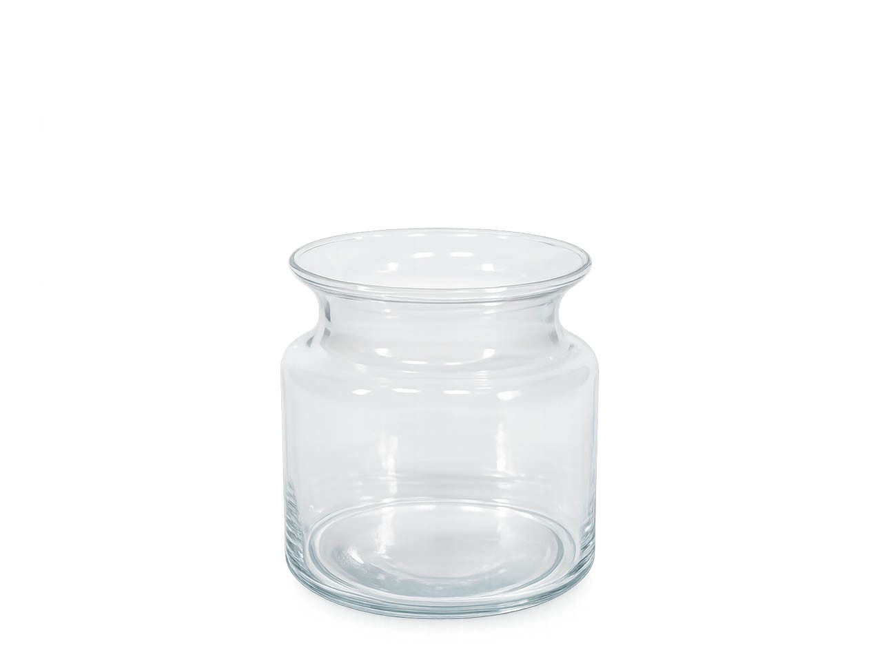 Glasvase mit Kragen Höhe 15 cm D 15 cm (innen D 10 cm) NETTO