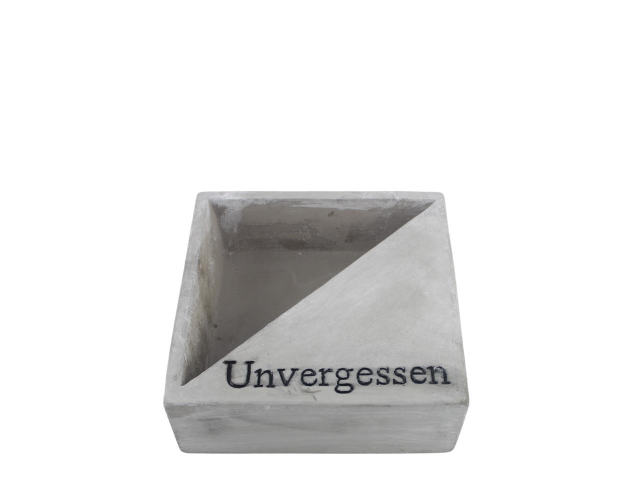 Viereck z. Pflanzen -Unvergessen- Beton hellgrau D15cm