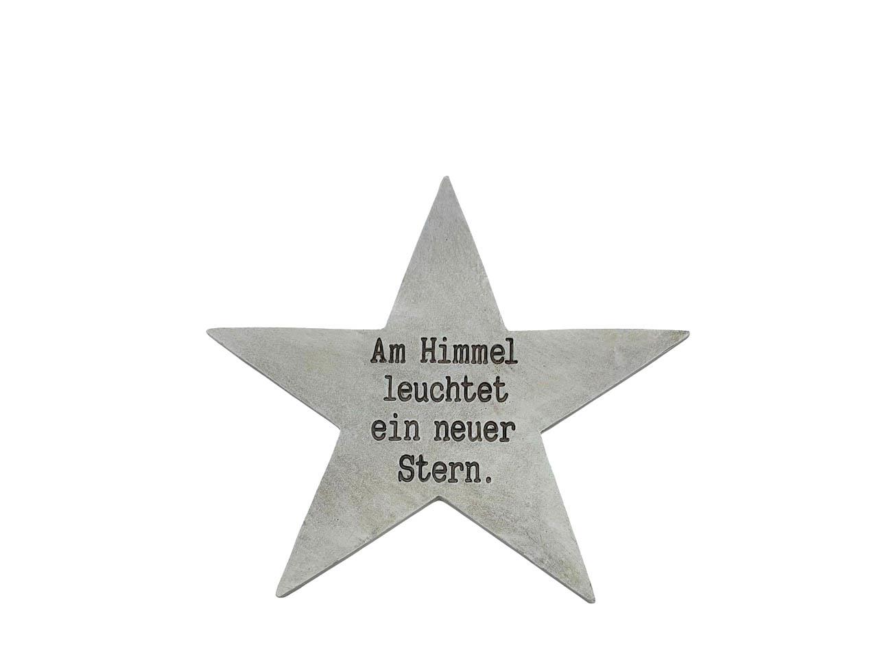 Stern liegend Am Himmel leuchtet ein.. Polyresin creme D16cm