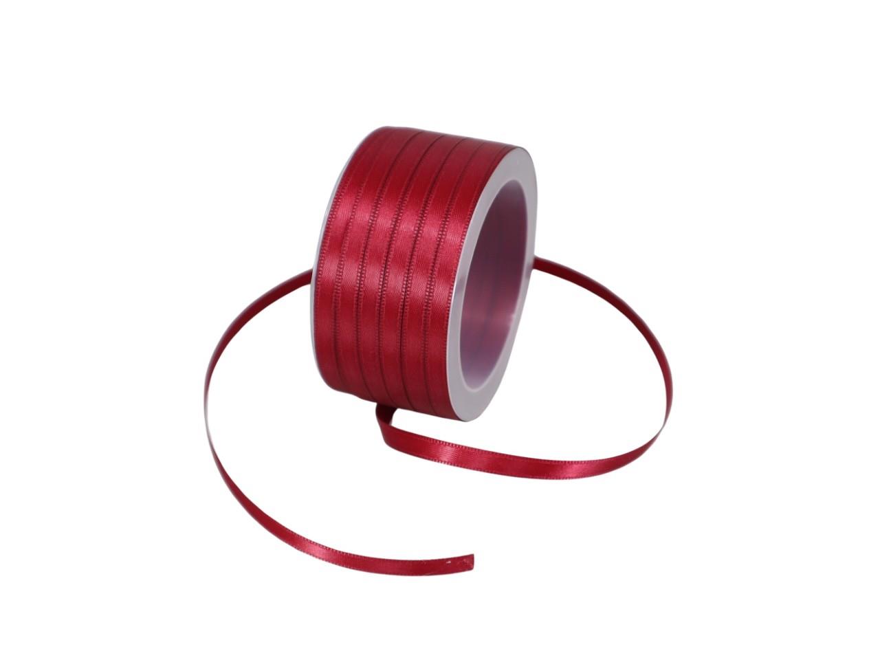 Satinband 6 mm 50 Meter dunkelrot 360