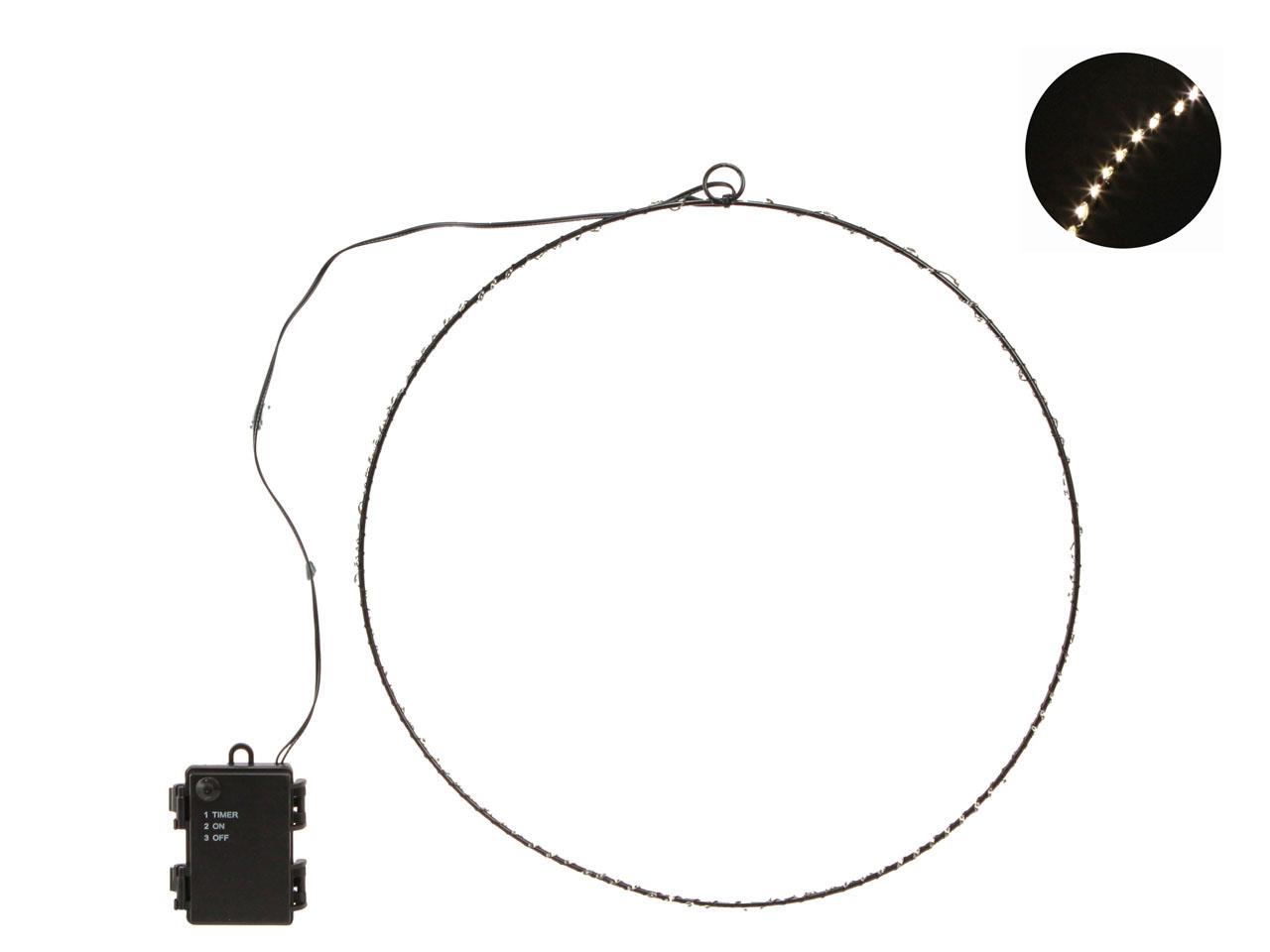 Ring hängend Metall schwarz inkl. LED Beleuchtung D35cm