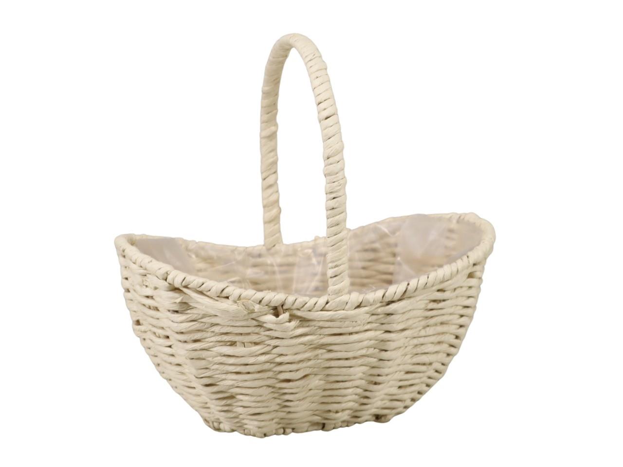 Pflanzkorb m. Henkel Seegras natur L26x18cm