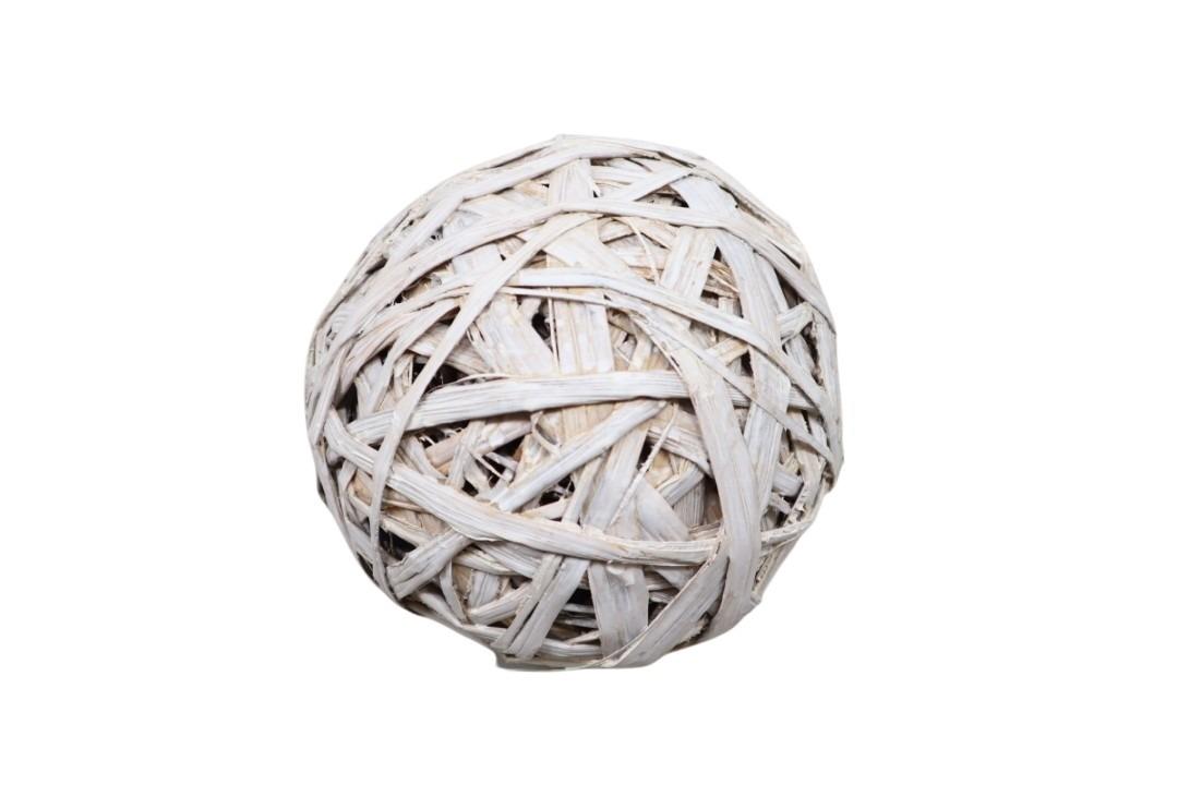 Bananenblatt Kugel whitewashed D20cm