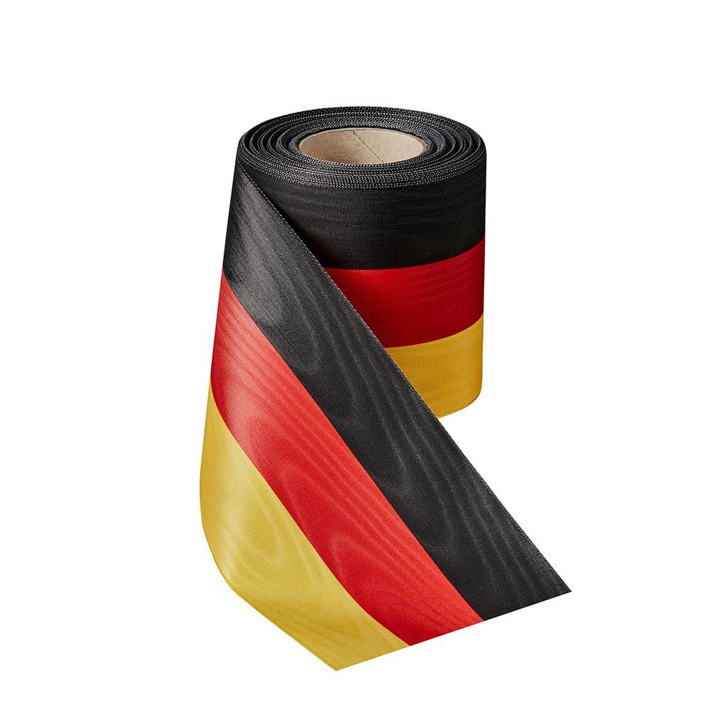 Nationalband 100mm NETTO Moire schwarz-rot-gold