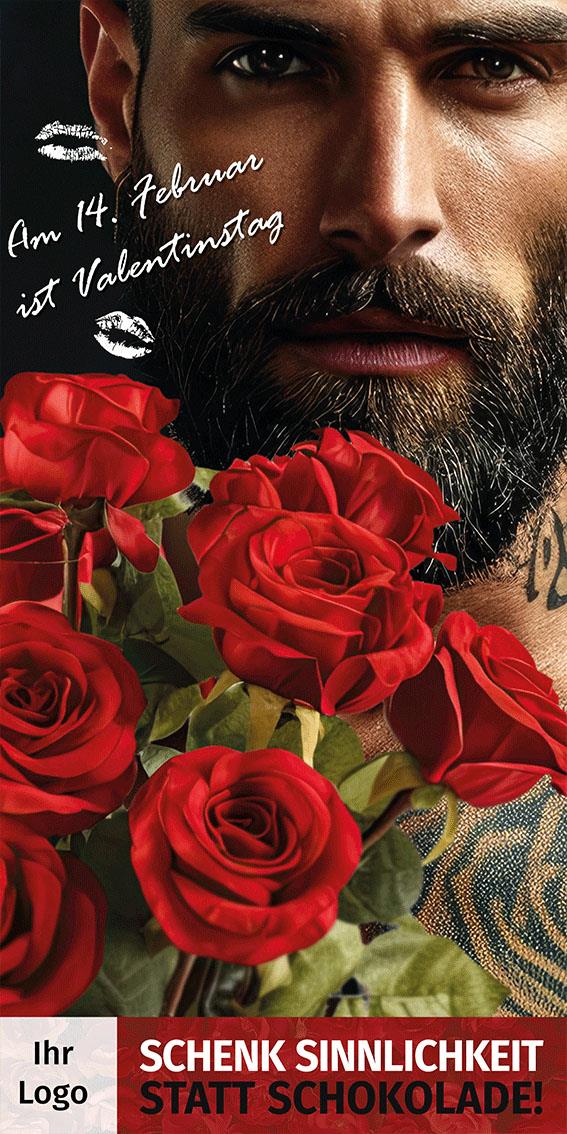 ekaflor Valentinstag 2025 Roll-up Banner m. Ständer