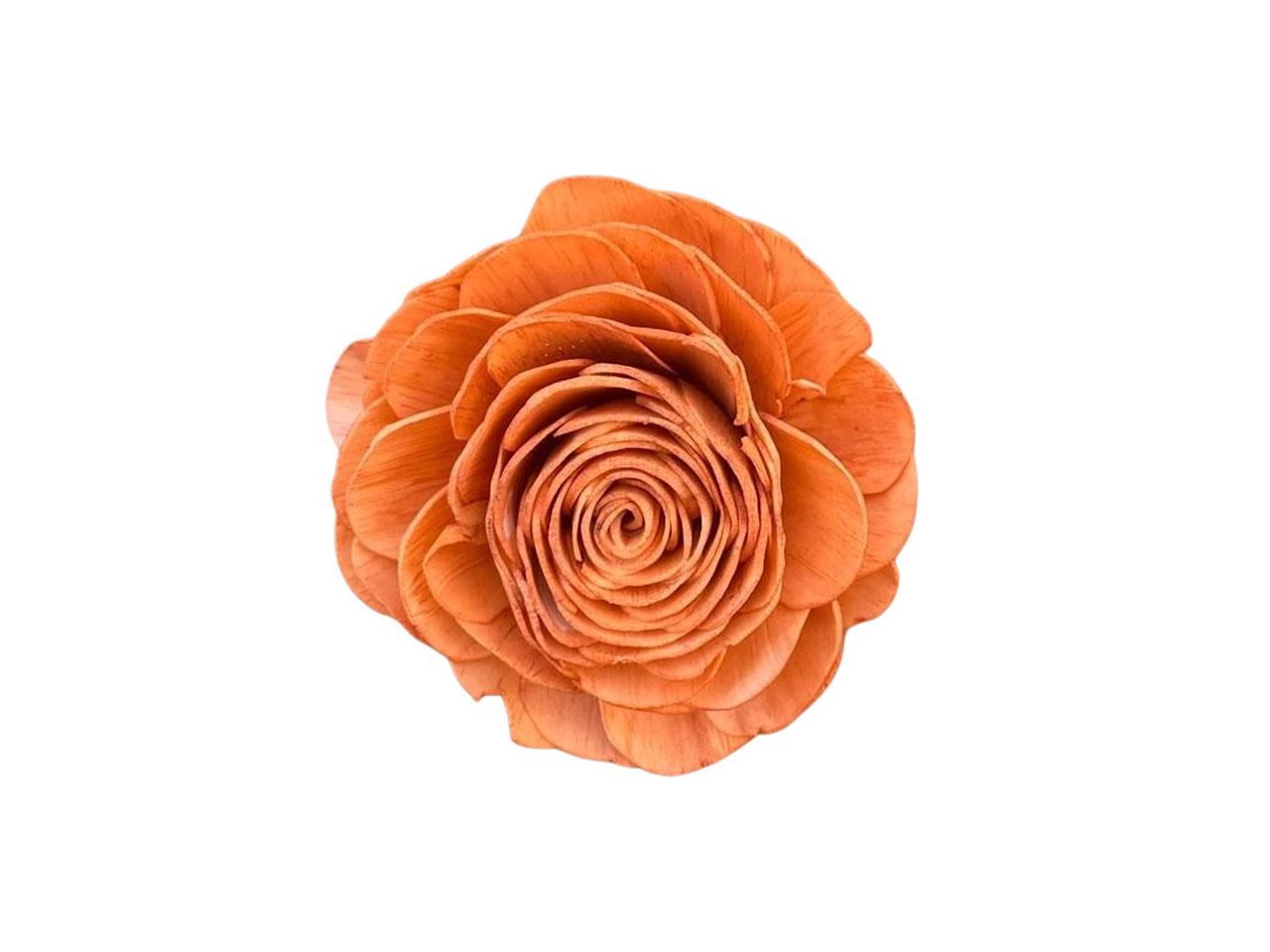 Rose Sola am Draht D8cm orange