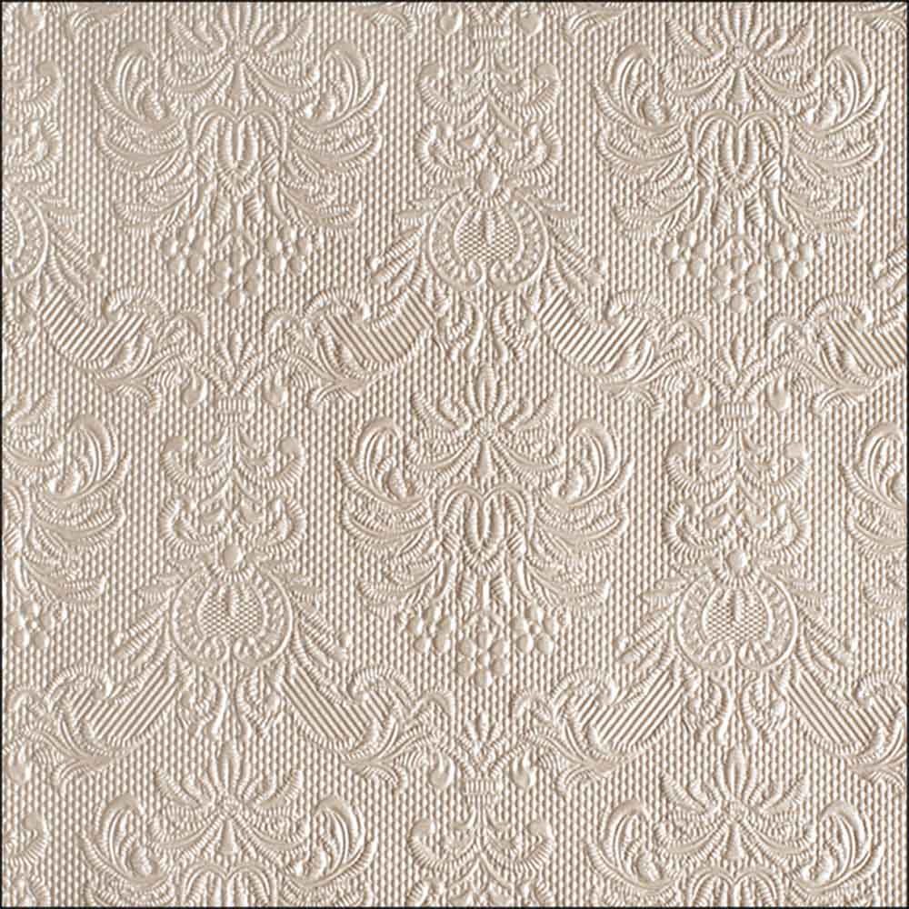 Serviette 33x33 cm Elegance pearl taupe