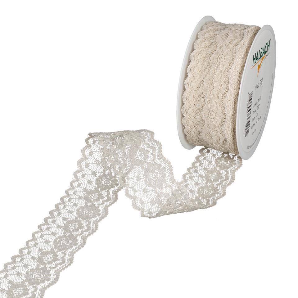 Spitzenband 37 mm 15 Meter pearl 71