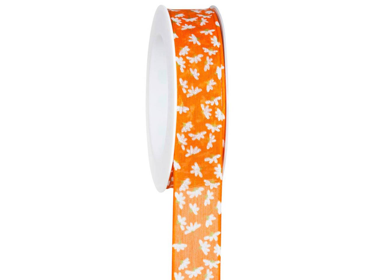 Band Margarita m. Draht 25 mm 18 Meter 40 orange