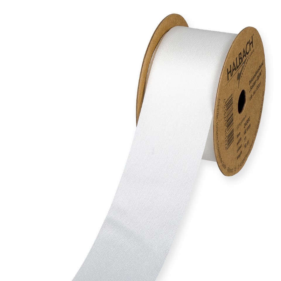 Dekorationsband Seiden-Optik 40 mm 10 Meter white 11