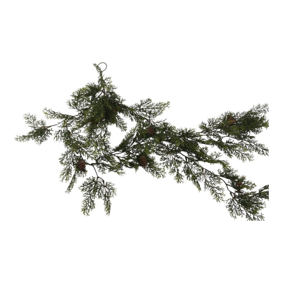 Thujahänger m. Zapfen 125 cm grün