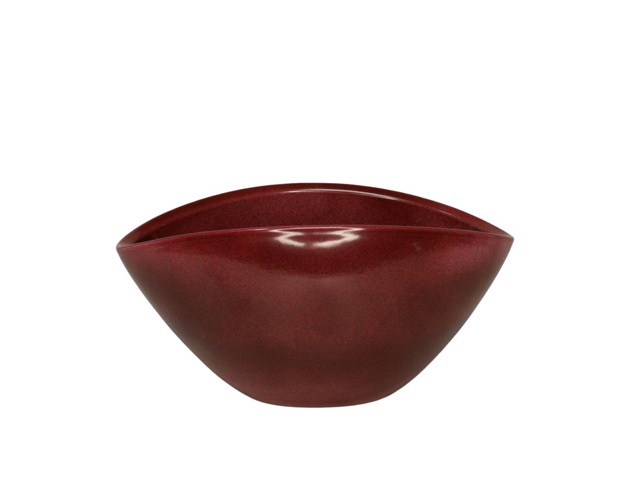 Keramiksteckschale oval bordeaux-lasur L20cm