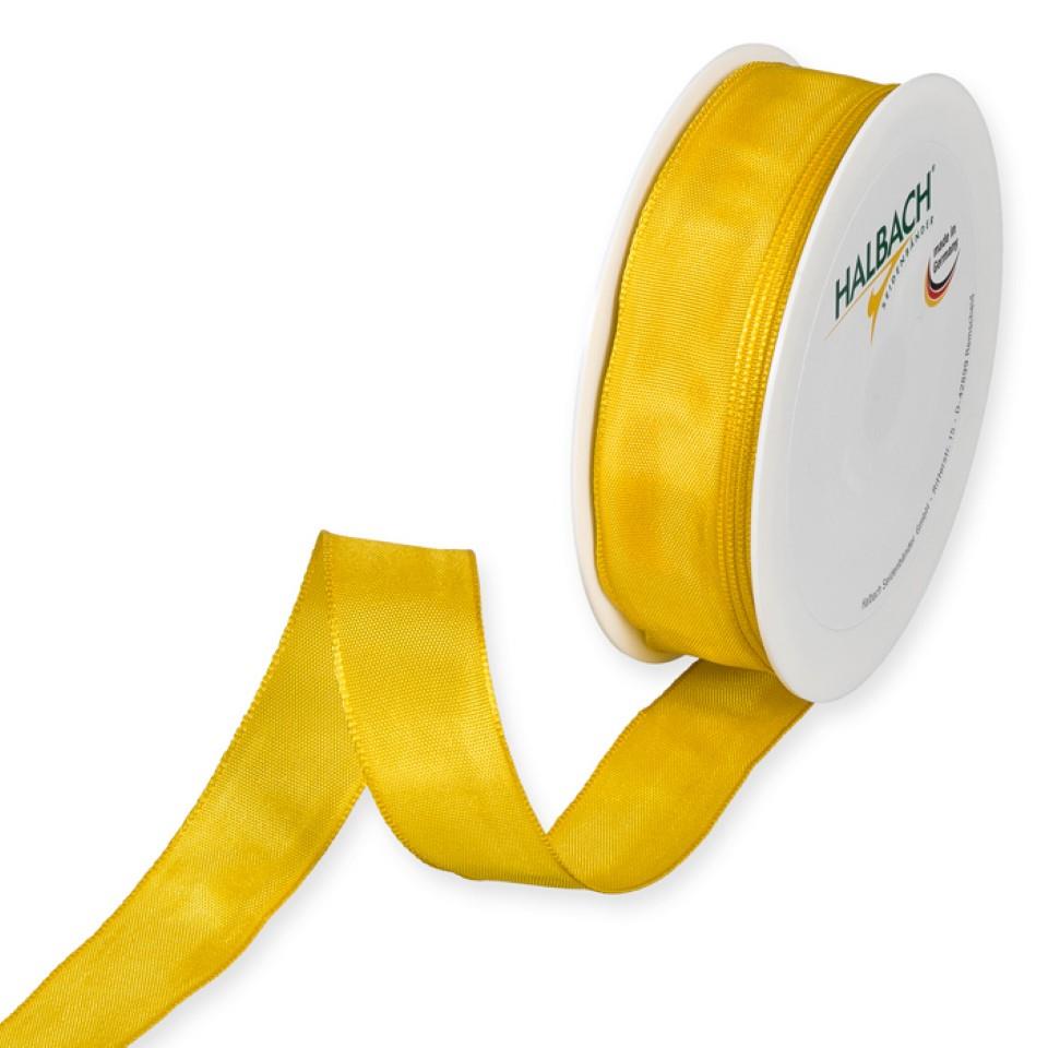 Drahtkantenband 25mm gelb 914