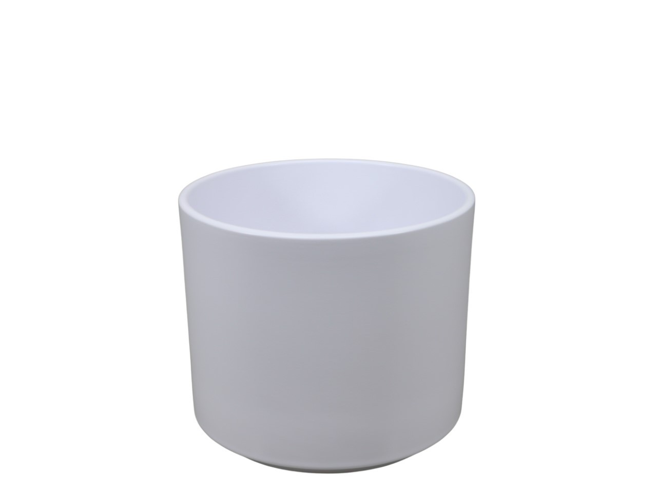 Keramikübertopf Cilindro weiß matt D20cm