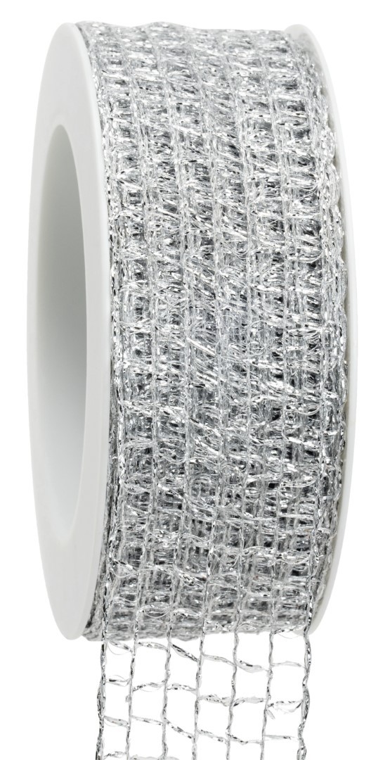 Band Cadillac m. Draht 40 mm 20 Meter silber 05