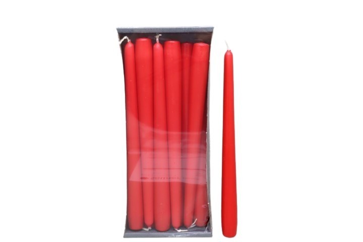 Spitzkerzen H250/23mm rubin