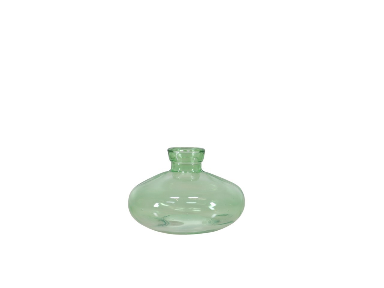 Glasvase bauchig  grün D9xH6,5cm