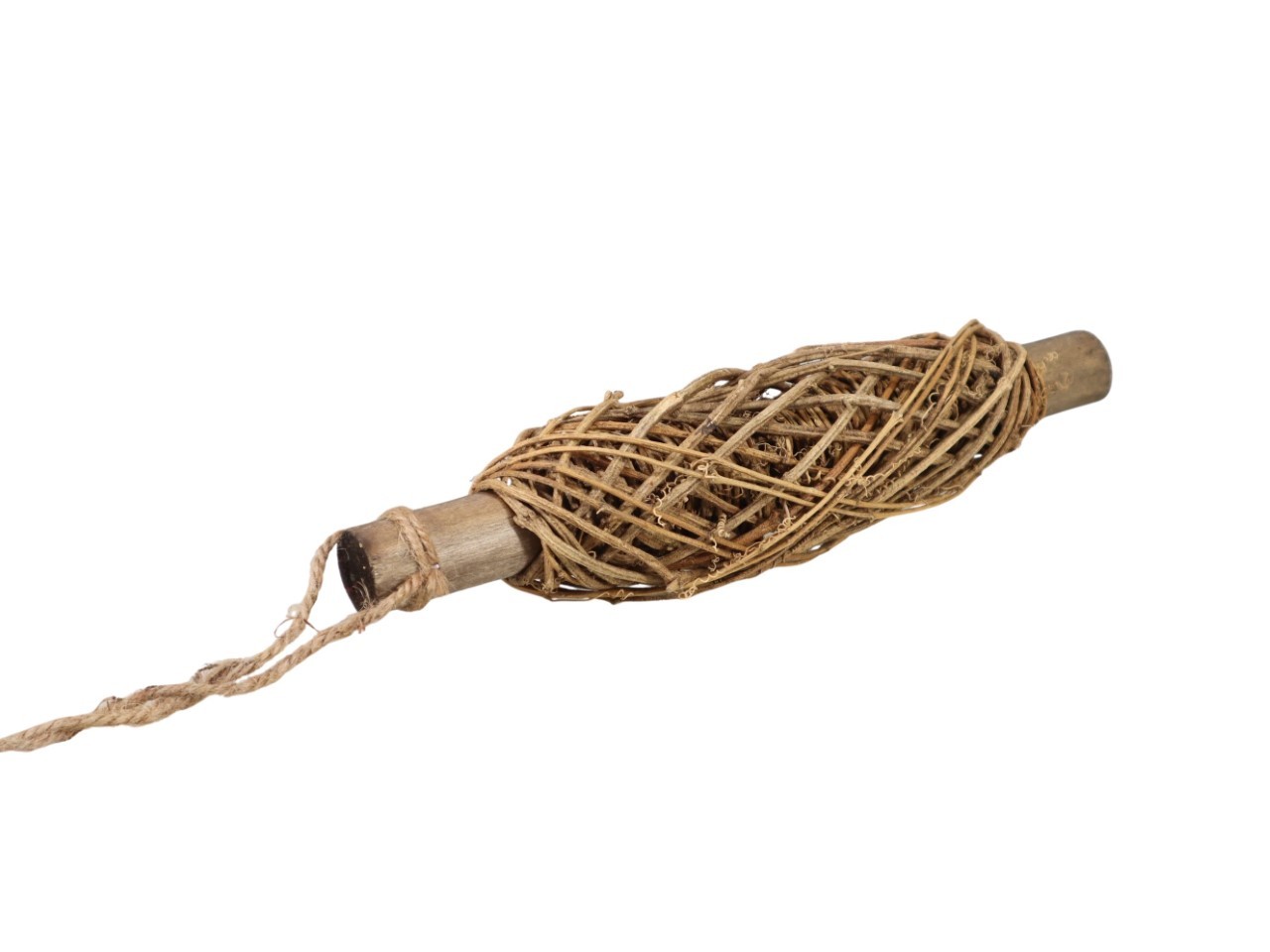 Hänger Garnrolle aus Holz/Rattan natur L30cm
