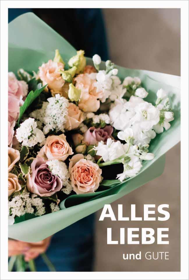 Glückwunschkarten Alles Liebe und Gute 11,5x17 cm