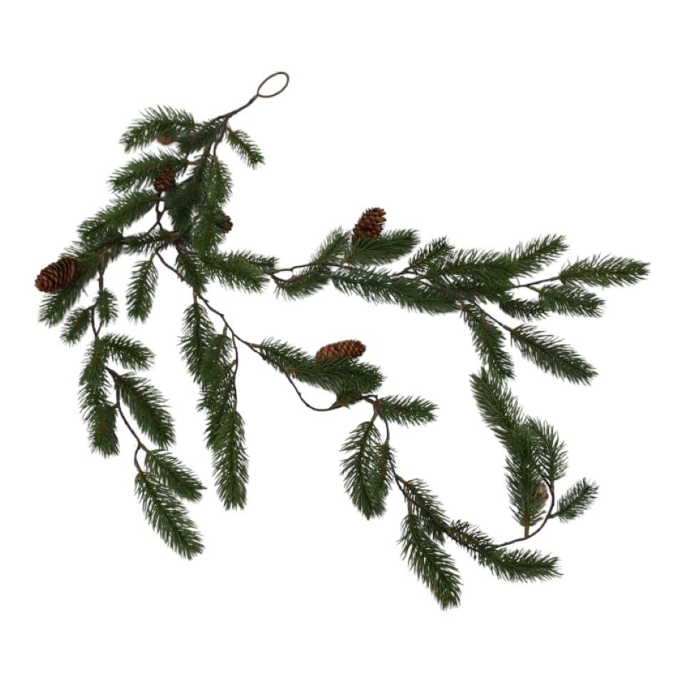 Tannenhänger m. Zapfen grün L123cm