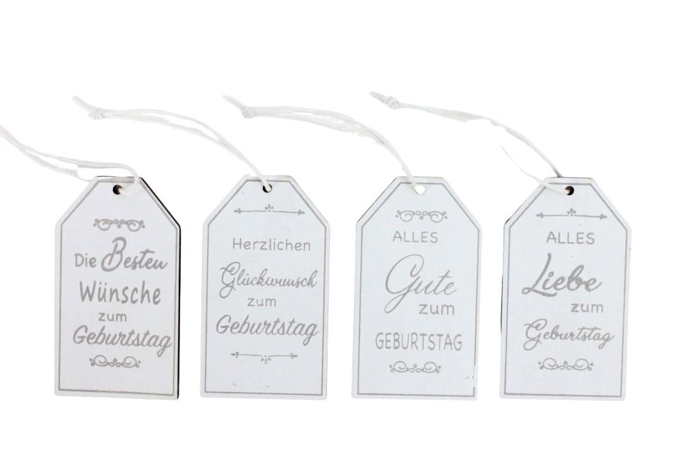 Hänger Schild Togo "Geburtstag" Holz 7x4cm