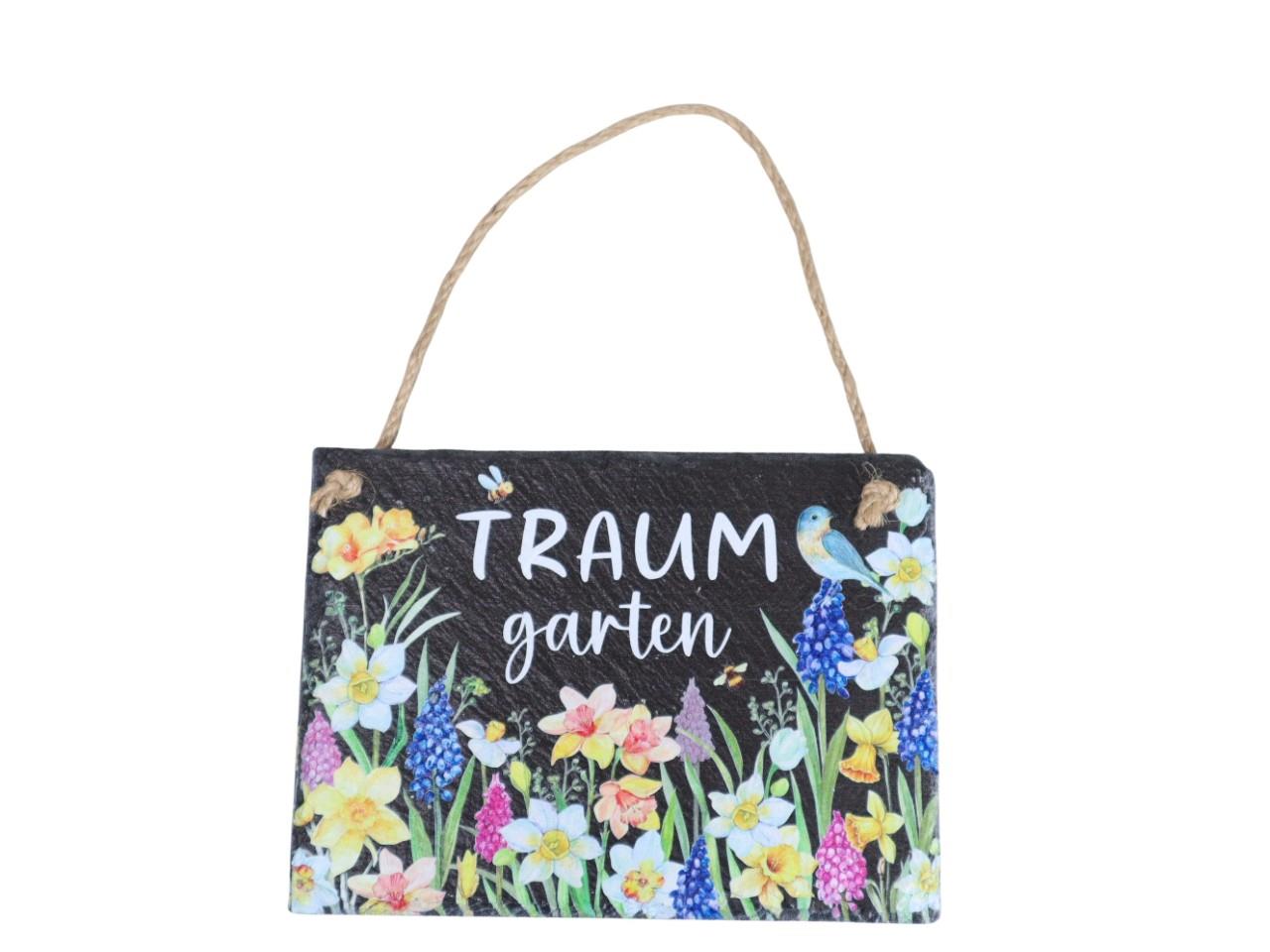 Schild Traumgarten Schiefer 15x11cm