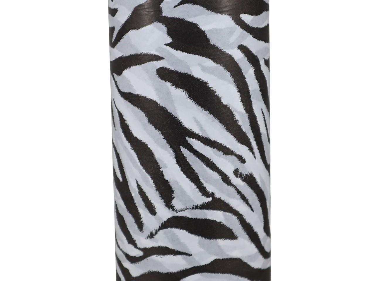 Blumenseide 75cm 9kg, Zebra schwarz auf weiß NETTO