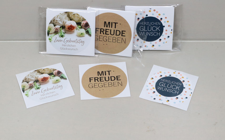 Etiketten, Aufkleber & Labels