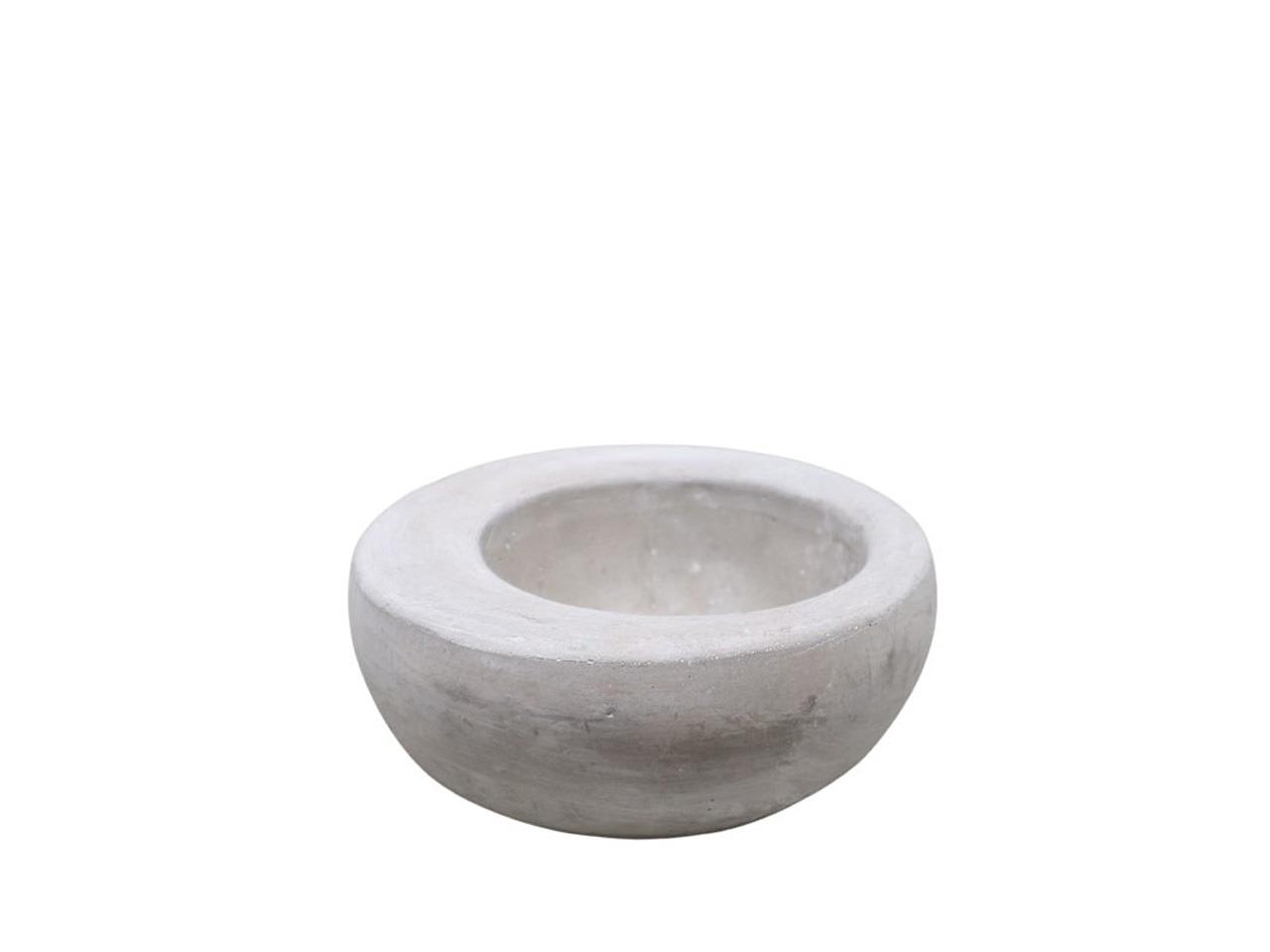 Pflanzschale rund Zement grau D14,5cm