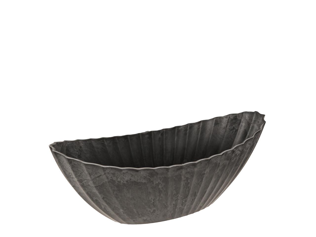 Schiffchen Rille KARA Kunststoff anthrazit L24cm