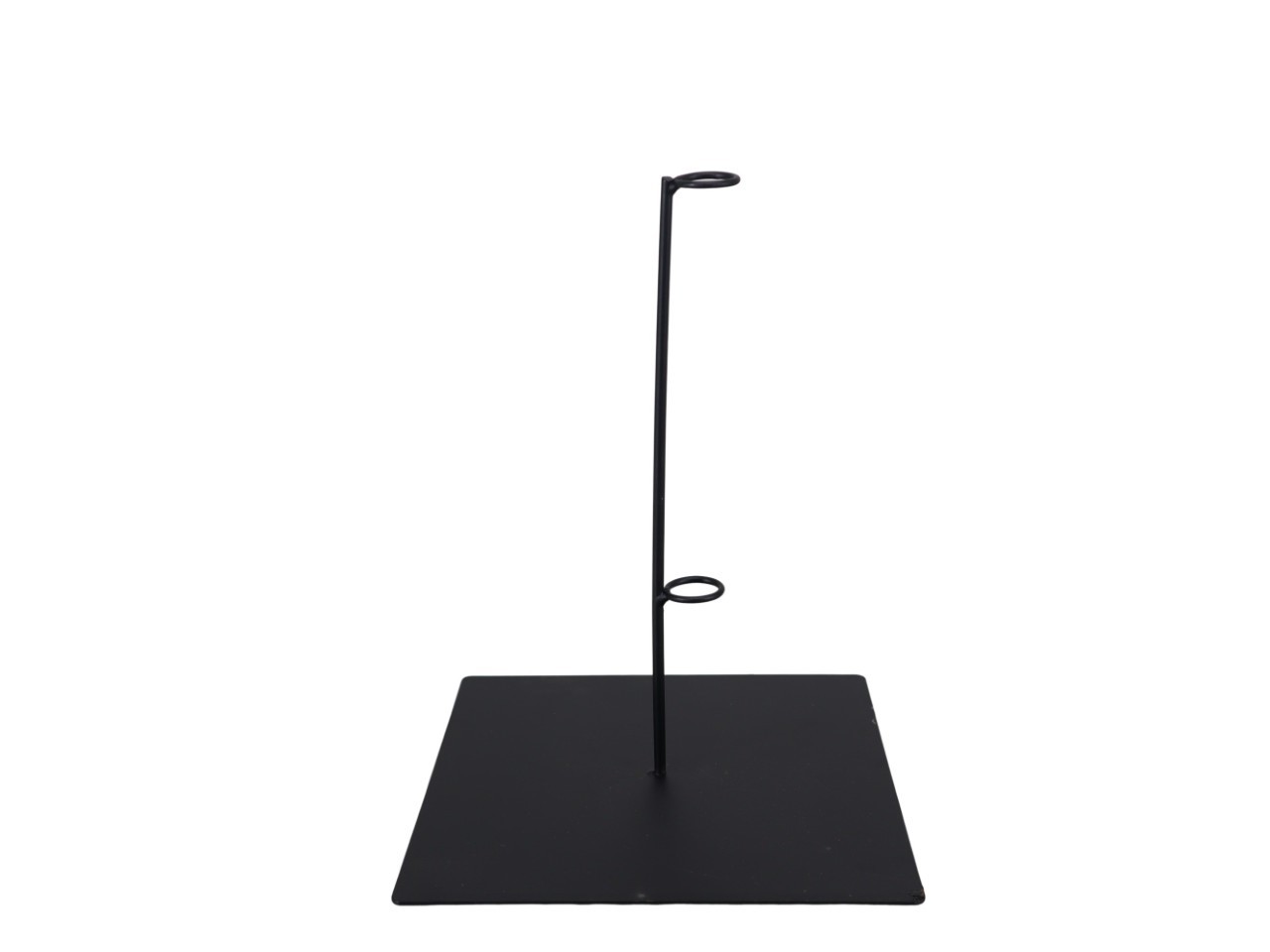 Aufsteller Metall schwarz D20x20cm mit Halteringe H25xD2,5cm