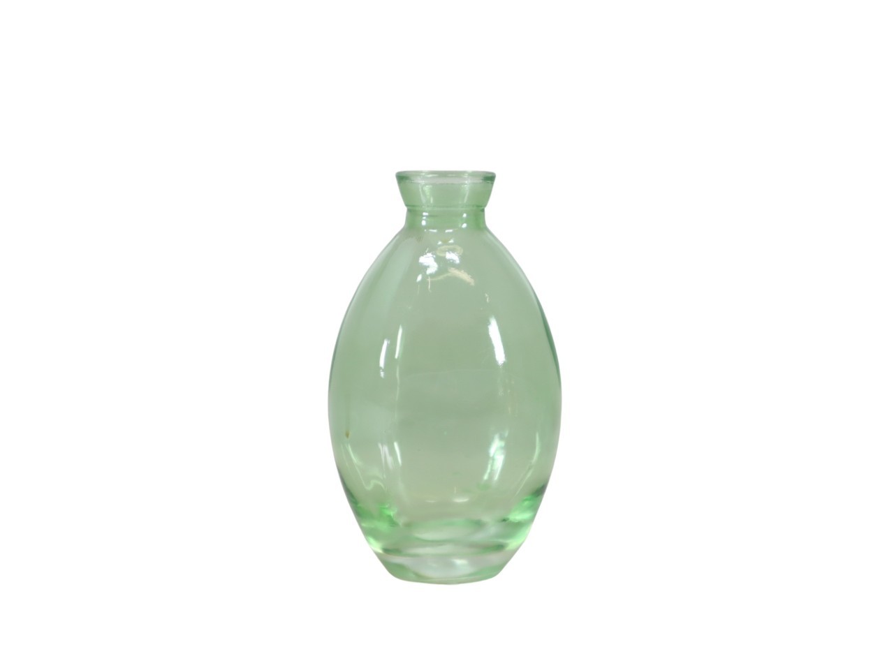 Glasvase bauchig grün D7xH12cm
