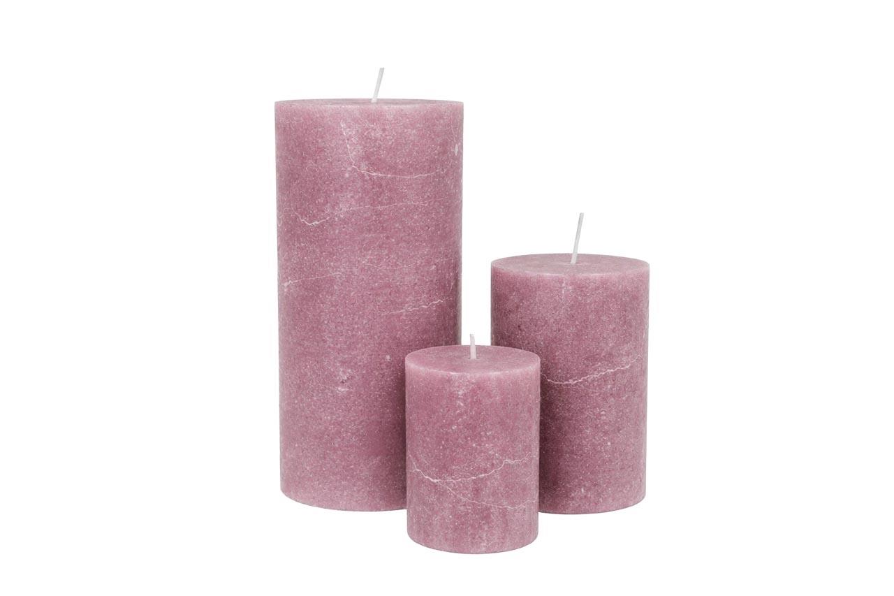 Kerze Rustika 80/50mm mauve