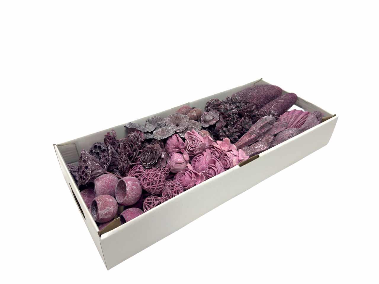 Exotensortiment indisch gestielt klein altrosa frosted